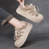 Cotton Shoes Women 2025 Winter New Thick Soles Increase Plus Velvet Warm Hair Shoes Big Head Casual