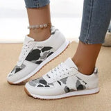 2025 Spring And Autumn New Leopard-Print Leisure Single Shoes Women's Flat Bottom With Sports Casual