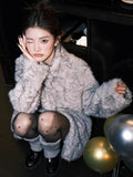 New Small Volcano Nunu Girl Set To Dye The Tip Of The Environmental Protection Fur Coat Women Winter Warm Hair Coat