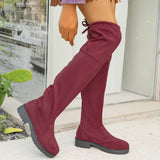 Velvet Low-Heeling Long-Heelled Long-Heeling Women's New After-T-High-Tweeled Long-Heeling Boots With Thick And Thin High