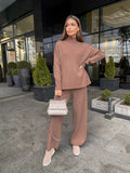 And Winter Long Sleeves Of Loose Casual Trousers Sweater Set Women Hot Selling Fork