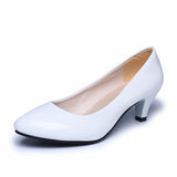 Autumn New High-Skinned Women's Singles Light Mouth Round Head To Help Thick Heel Large Working