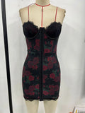 Leopard Print Wrapped Breasted Hottie Chest Bosom Ring Fish Bone Clasp Repair Kitten Skirt