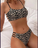 2025 New Sexy Leopard Print Split Two Sets Of Sexy Bikini