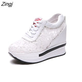 Summer New Lace Breathable Sneakers Women Shoes Comfortable Casual Woman Platform Wedge