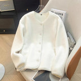 And Winter New Swaying Velvet Short Coat Women V-Neck Casual Thicken Warm Lamb Velvet Loose Coat