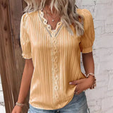 Summer New Holiday Fashion Hollow Short-Sleeved Women's