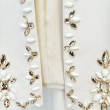 New Star Fashion Heavy Industry Nail Beads Jacket Open Fork Half Skirt Set Two