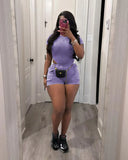 Zingj New Women's Casual Wash Jumpsuit Shorts