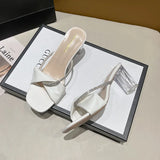 Transparent High-Heeled Cool Drag Women Wear 2025 Summer New Sandals With Coarse And Crystal