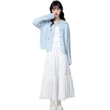 Round Collar Knitted Cardigan Women 2025 Spring And Autumn New Loose Design Thin Sweater Coat Short