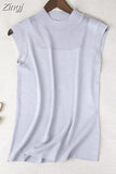 Women Top Fashion Women White Shirt Sexy Street Style Ladies Tops Tank Tops Knitted Solid Wild Ice Silk Knitting 2922