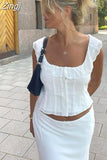 Y2K Women Elegant Lace V Neck Camis Sleeveless Spaghetti Strap Slim Vest Vintage Backless Tank Tops Summer