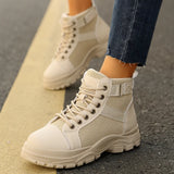 Boots Women's Size 2025 Spring And Autumn New British Wind Women's Shoes Increases Short Boots Autumn And Winter Women's