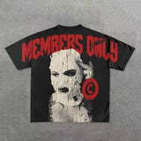 Y2K Harajuku Style T-Shirt Men's Hip-Hop Graphic Printing Cotton Punk