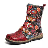 Autumn And Winter New Large Code 43 Martin Boots Women Embroidered National Wind And Hot Short Boots Flat Bottom