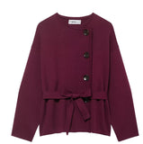 Women's Clothing Explosion With Belt Knitted Short Coat