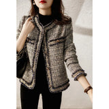 Small Fragrant Coarse Flowers And Short Coat Women 2025 Autumn New Famous Temperament Goddess Fan Retro