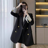 Zingj Fat Mm Spell Color Suit Jacket Female 2024 Spring And Autumn New Loose Leisure Silhouette Show Thin Large Size Suit