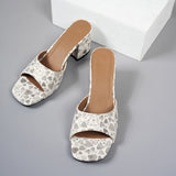 New Zebra-Sprint Cool Slippers Thick Bottom Women's Lazy Shoes Coarse Heel Fish Mouth Large Size