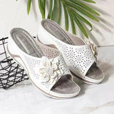 Summer Wish Women's Shoes Large-Size Sandals Women Weaving Flowers Slopes And Slippers