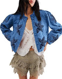 Autumn / Winter 2024 Maple Leaf Pattern Embroidered Quilted Quilted Casual Cotton Jacket Coat-Outfit