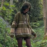 Fairygrunge Cozy Striped Downtown Sweater-Outfit