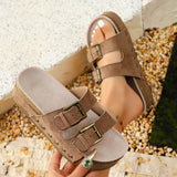Birkeng Rivet Cool Slippers 2025 Spring And Summer New Metal Buckle Beach Women's