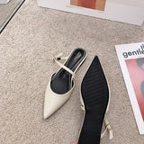 with Toe Box Half Slippers Women's Outer Wear Women's Flat Mules Slippers