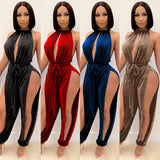 Zingj New Fashion Sexy Strap Elastic Slit Women's