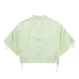 New Pocket Decoration Short Shirt Coat Tooling Miniskirt