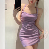 Pocket Ass Temperament Sweet And Spicy Dress Bling Shiny Back Strap Straps To The Skirt Of