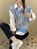 Vest Women Autumn Winter Knitted Sleeveless Sweater Korea Casual Ladies Knitted Tops 2023 New Modis Woman
