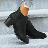Pointed-Headed Coarse And Martin Boots 2025 New One-Legged Velvet Short