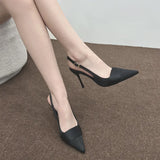 High Heels Thin-Heeled Purple Bag Head Sandals Fairy Shoes 2025 Spring And Summer Fauctic French Temperament Single
