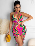 Backless Bodycon Hollow Dress Y2k Clothes Sexy Off Shoulder Birthday Outfits for Women Party Club Summer Mini