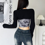 2023 Autumn Women's New Sexy Hot Babes Slimming Irregular Niche Design Feeling Long-Sleeved