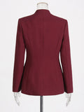 Of Angola Red 2025 Autumn And Winter New No-Neck Waist-High Design Simple Pants