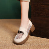 Time 99] Airable Mesh Black Lefu Shoes Women's Summer Mesh Single Shoes To Increase The Thick Bottom Small Leather