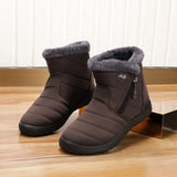 Boots Women Ankle Boots Cotton Fabric Femmes Bottes Plush Shoes Ladies Booties Waterproof Shoes Buty