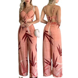 Set Of Women's Personality Temperament Straight Trousers Sexy Top Fashion Casual