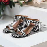 Cold Slippers Women Summer New Simple Fashion Large-Size Side Empty Coarse And Slippers