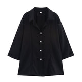 Women's Explosive Linen Long-Sleeved V-Neck Casual Shirt + Linen Mid-Rise Wide-Legged