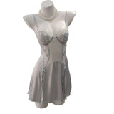 Pajamas Summer Women's 2025 Spring And Summer New Pure Wind Ice Ribbon Breast Pad Lace Sling Aja Skirt