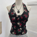 On-Tlap Sling Sling Sleeve Sleeveless Coat With Chest Pad Crumb Lace Hanging Back Sleeveless Top