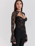 Piece Lace Corset Bolero