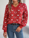 Shooting 2025 Autumn And Winter Sweet Love Lantern Sleeve Sweater Women's