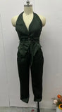 Zingj Summer Women's Solid Color Sexy Big Back Waist Vest Casual Suit-Outfit