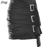 Sexy Diamonds Shiny Pleated Women Skirts Purple High Waist Mini Skirts Female Autumn Skinny Elegant Party Clubwear
