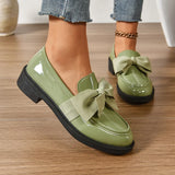 Card With Bright Leather Shoes In The Spring And Autumn Of 2025 New Bow Princess British Style Single